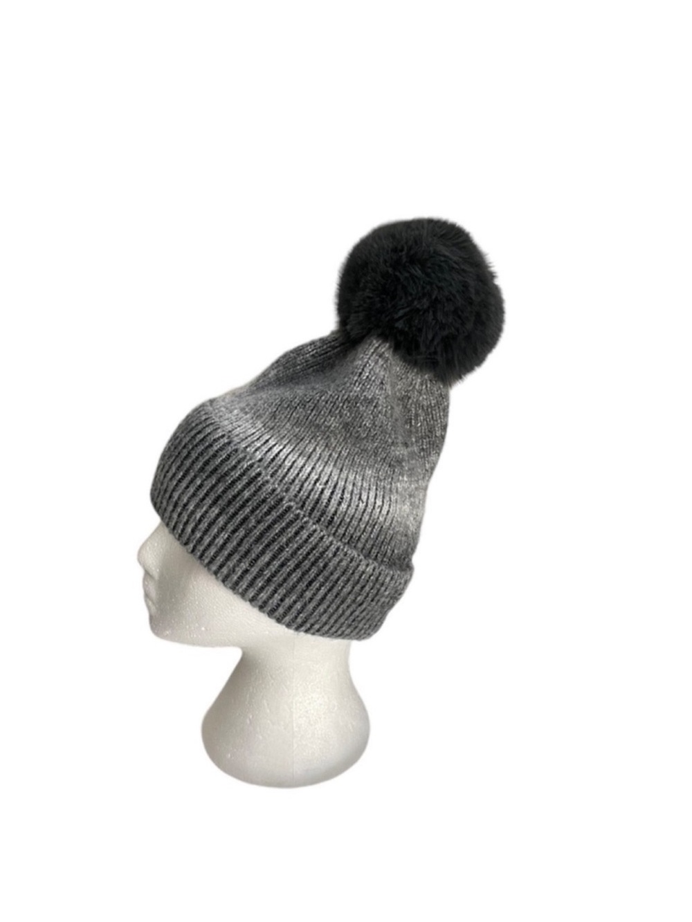 Norla NWT grey neutral alpaca wool knit Canadian Pompom warm winter toque hat